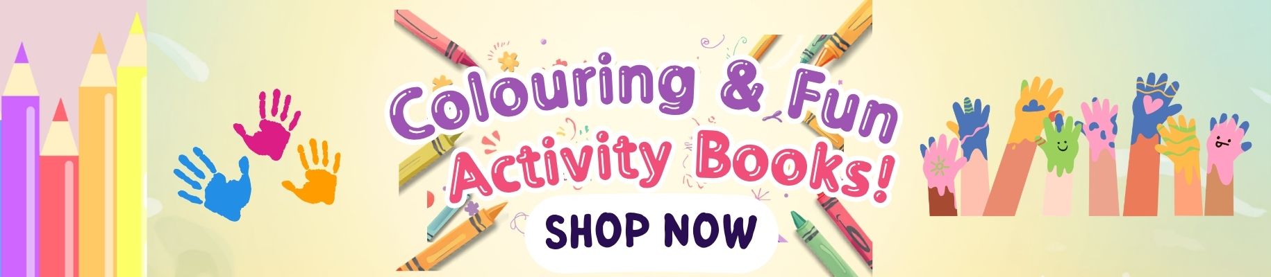 Colouring and activity books for kids